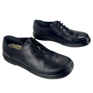 Dr. Martens Black Leather Lace-Up Flats